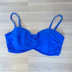 Sunsets Twist Electric Blue Bandeau Bikini Top 36DD